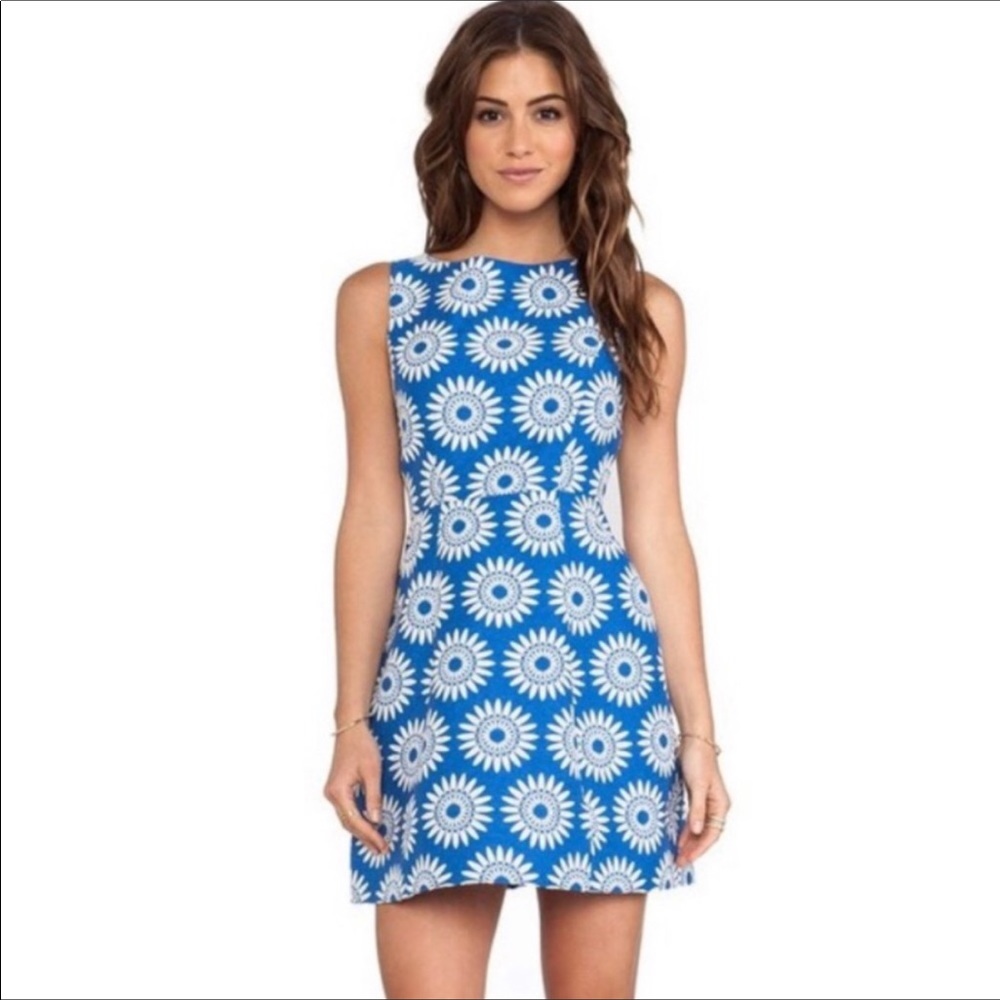 SOLD Alice + Olivia Epstein Blue Daisy Dress 10
